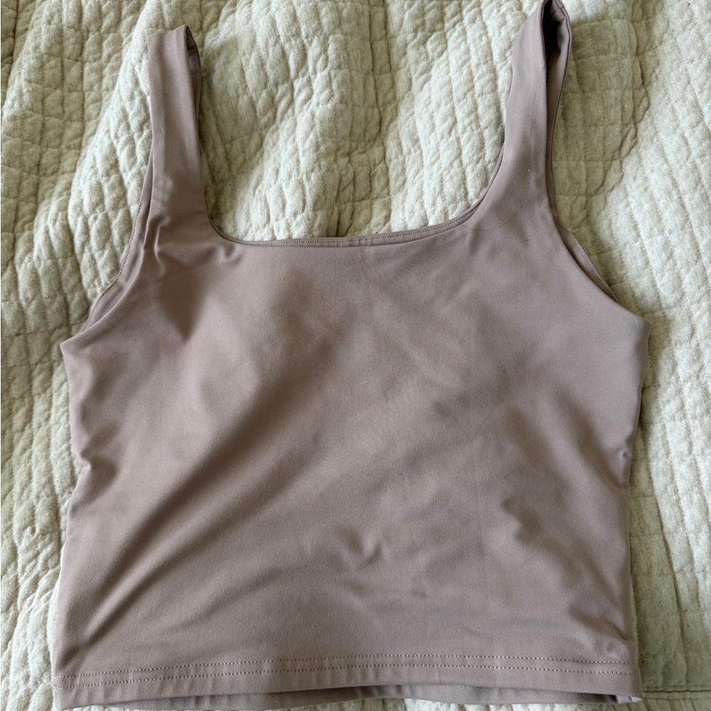 Reoria Taupe Sleeveless Crop Top - Picture 2 of 3